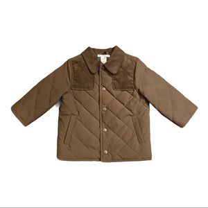 Janie & Jack Quilted Brown Jacket Baby 12-24 Month